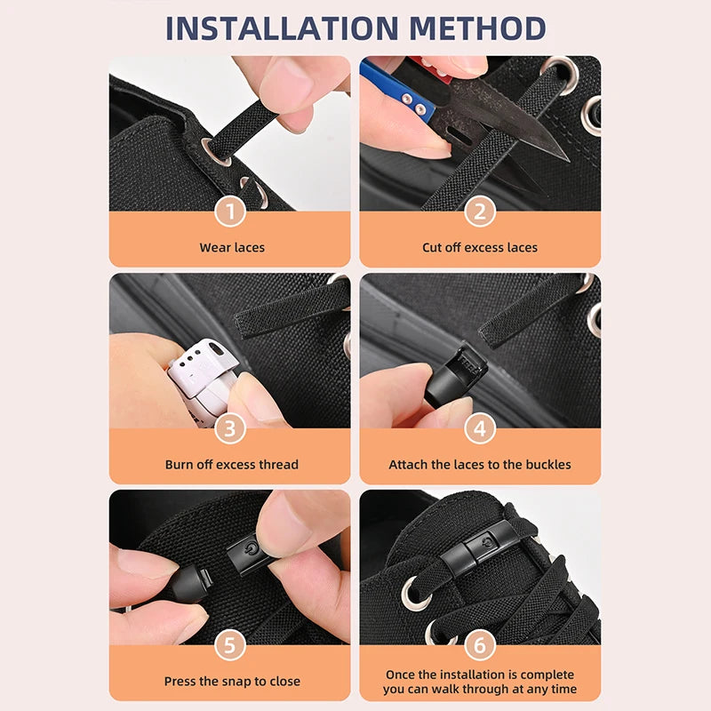 LockFit™ No-Tie Elastic Laces (Instant Slip-On Upgrade)